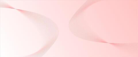 Abstract pink background with curved lines vector