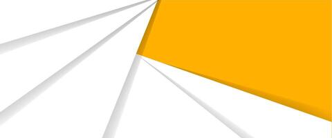 A yellow and white background with a triangle vector