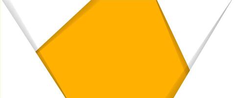 A yellow and white paper cutout of a triangle vector