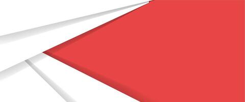 A red and white paper with a triangle shape vector