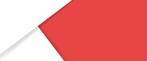 A red and white paper with a triangle shape vector