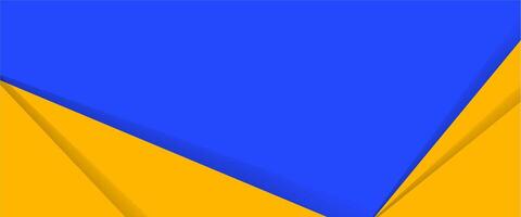 A blue and yellow paper background with a triangle vector