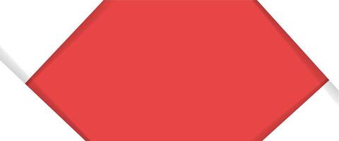 A red hexagon with a white background vector