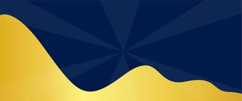 A yellow and blue background with a blue and gold wave vector
