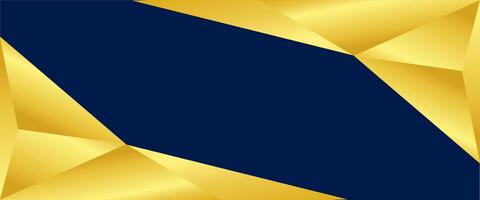 A blue and gold background with a diamond shape vector