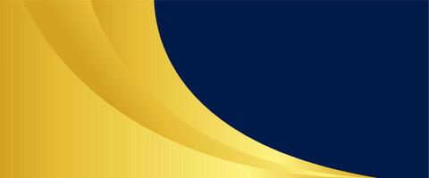 A blue and gold background with a curved line vector