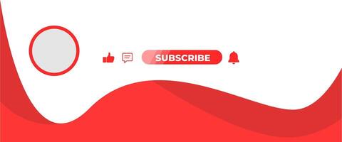 A red and white background with a red wave vector