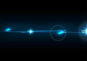 Blue glow lens flare effect design vector
