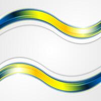 Abstract corporate background with colorful waves vector