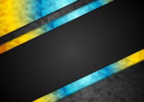 Colorful contrast abstract tech low poly background vector