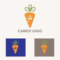 Creative Carrot logo with A symbol vector