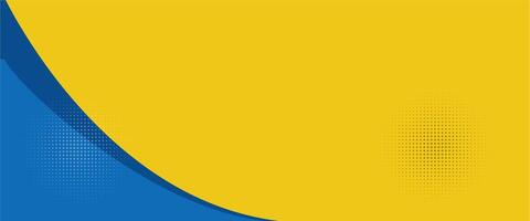 A blue and yellow background with a curved line vector