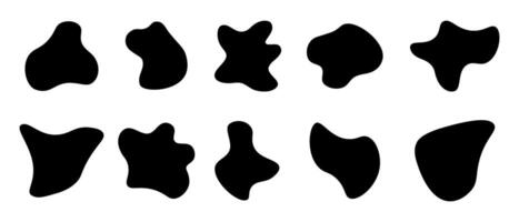 Abstract organic blob shapes icon set vector