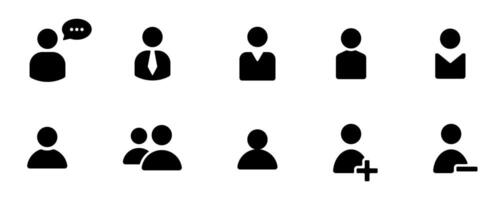 Set of business and user profile icons vector