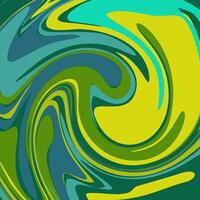 Abstract swirl background with green and blue colors vector