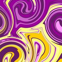 Abstract swirls in purple, yellow and pink vector