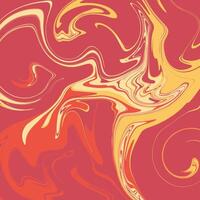 A red and yellow abstract background with swirls vector