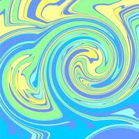 Abstract swirl background with blue, yellow and green colors vector