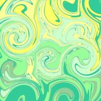 A green and yellow abstract background with swirls vector