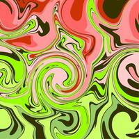 Abstract swirls in red, green and pink vector