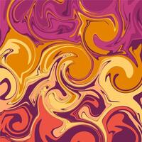 Abstract background with orange, yellow and purple swirls vector