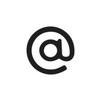 An email logo with a black and white design vector