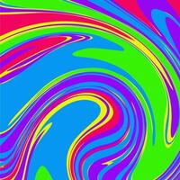 Colorful psychedelic swirl background vector