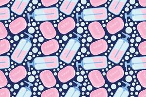 A pattern with soap and bubbles on it vector