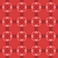 A red and white pattern with a star in the center vector