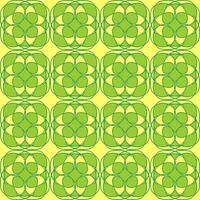 A green and yellow pattern with circles vector
