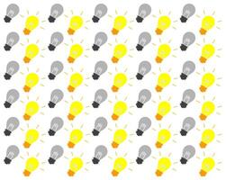 A pattern with many light bulbs on it vector