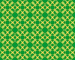 A green and yellow pattern with a geometric design vector