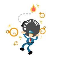 A man holding a bomb with the word deadline written on it vector