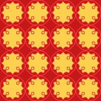 A red and yellow pattern with many stars vector