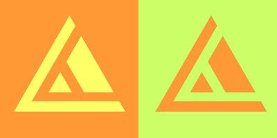 Two different colored triangles with the same shape vector