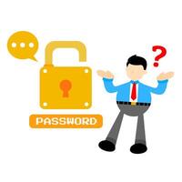 How to create a password for your website vector