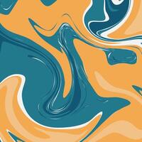 A blue and orange abstract background with a wave pattern vector