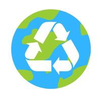 A recycling symbol on a white background vector