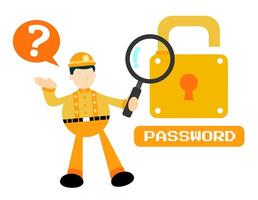 How to create a password for your website vector