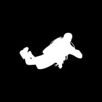 Silhouette of the Diving, Flat style, can use for Logo Gram, Sticker, Pictogram, Website, Apps, Diving Illustration or Graphic Design Element vector