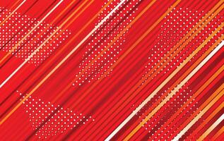 A red and white striped background with a pattern vector