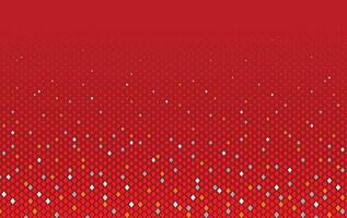 Red knitted background with white dots vector