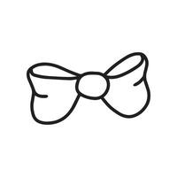 Doodle style bow, simple. , isolated, on a white background vector