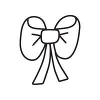 Doodle style bow, simple. , isolated, on a white background vector