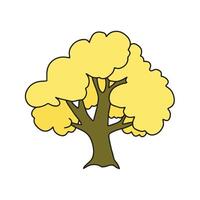 Tree in doodle style. isolated on white background vector