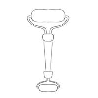 Quartz face roller. outline icon isolated on white background. vector