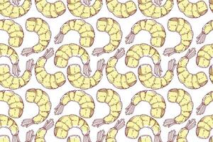 A pattern with shrimp on it vector