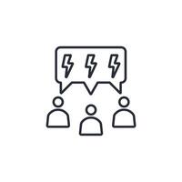 Controversial icon. .Editable stroke.linear style sign for use web design,logo.Symbol illustration. vector