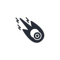 comet icon. .Editable stroke.linear style sign for use web design,logo.Symbol illustration. vector