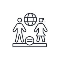 gender equality icon. .Editable stroke.linear style sign for use web design,logo.Symbol illustration. vector